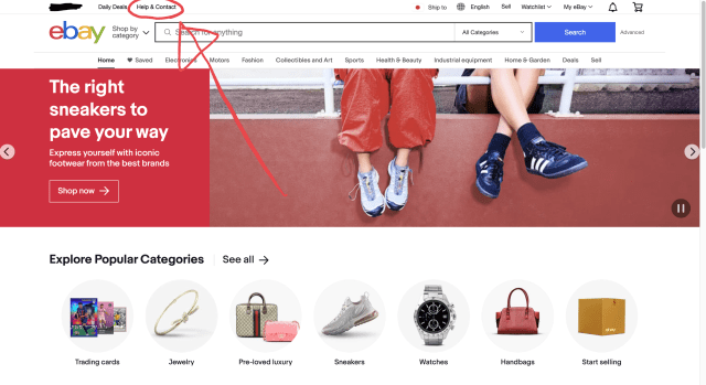 eBay公式からの問い合わせ