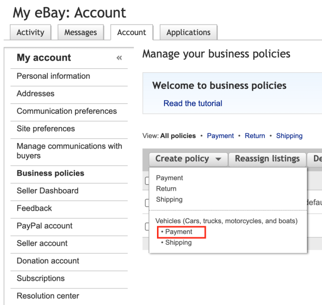 ペイメントを設定