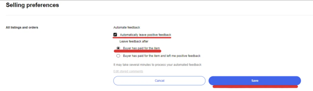 自動フィードバックの設定②