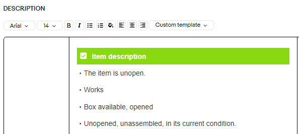 オークション出品手順step6