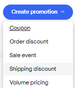 shipping discount設定手順②